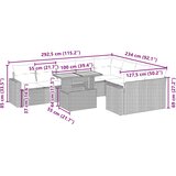  10-dijelni set vrtnih sofa s jastucima bež od poliratana | shoptok.hr