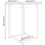  Barski stol smeđa boja meda 80x80x110 cm od masivne borovine | shoptok.hr