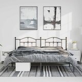  Metalni okvir za krevet s uzglavljem crni 193x203 cm | shoptok.hr