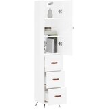  Visoka komoda sjajna bijela 34,5x34x180 cm konstruirano drvo | Eponuda.com