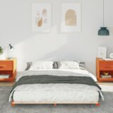  Posteljni okvir Voščeno rjava 150 x 200 cm Trdna borovina, (5000126418) | Shoptok.si