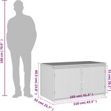  Vrtni ormarić za pohranu bež 110x55x60 5 cm od poliratana | shoptok.hr