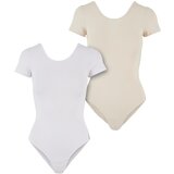 UC Ladies Women's Organic Stretch Jersey Body - 2-Pack White+Beige | shoptok.hr