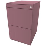 BISLEY Stacionarni predalnik Note™, 2 predala za obešalne mape, višina 704 - 737 mm, s pokrovom, roza | Shoptok.si