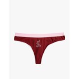 Koton String Panties Slogan Printed Ribbed | Shoptok.si