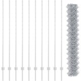 vidaXL Ograja iz verige s 20 U stebrički Srebrna 1,5x10 m Jeklo | Shoptok.si