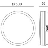  LED kupatilsko plafonsko svetlo NAIROS LED/18W/230V 3000/4000/6500K IP65 crno | Eponuda.com