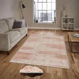 tepih Eexfab1131, pravougaoni, 120 x 180 cm, krem-roza