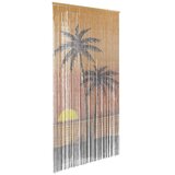 vidaXL Zavjesa za vrata protiv kukaca Otisak palme 100x200 cm bambus | shoptok.hr