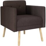 Ukrasna fotelja Tamno smeđa Tkanina | shoptok.hr