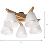  Brilagi - LED plafonski luster ANTHONY 5xE14/40W/230V hrast/bela | Eponuda.com