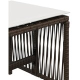  Vrtni taburei s jastucima 4 kom smeđi 41x41x36 cm od poliratana | shoptok.hr
