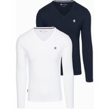 Ombre Men's V-NECK longsleeve set - mix 2 | Shoptok.si