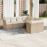  8-dijelni set vrtnih sofa od poliratana s jastucima bež | shoptok.hr