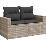 vidaXL 7-dijelni set vrtnih sofa svjetlosivi od poliratana | shoptok.hr