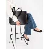 Shelvt Large black studded shopper bag | Shoptok.si
