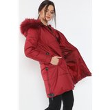 Dewberry Z6668 WOMEN'S COAT-BURGUNDY | shoptok.hr