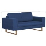 vidaXL Dvosjed od tkanine plavi | shoptok.hr