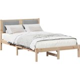  Krevetni okvir s tapiciranim uzglavljem Svijetlo siva Smeđa 120 x 200 cm | shoptok.hr