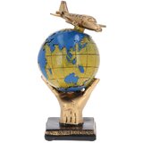 Lampara, gipsana figura, Globus i avion ( 701361 )