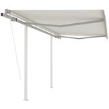  Automatska tenda na uvlačenje sa stupovima 3 x 2 5 m krem | shoptok.hr