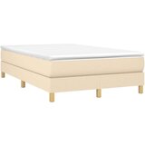  Box spring postelja z vzmetnico krem 120x200 cm blago, (20724948) | Shoptok.si