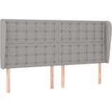  Uzglavlje s ušima svjetlosivo 163x23x118/128 cm od tkanine | shoptok.hr