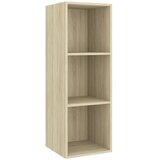 Maison Chic Stenska TV omarica - TV stojalo - Televizijska omarica sonoma hrast 37x37x107 cm iverna plošča, (21698862) | Shoptok.si