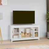TV ormarić bijeli 103 x 36 5 x 52 cm od masivne borovine | shoptok.hr