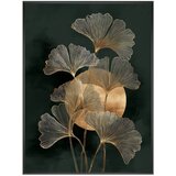 Styler Tiskana slika z okvirjem 60x80 cm Gold Ginkgo – | Shoptok.si