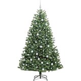 vidaXL Umetno Zložljivo Božično Drevo Zelena 210 cm PVC in kovina | Shoptok.si