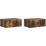 Noćni ormar s ladicama 2 pcs Dimljeni hrast 49 x 34 5 x 20 cm - Dimljeni hrast 2 | shoptok.hr