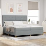 Krevet s opruga kutije Svijetlo siva 200 x 200 cm tkanina | shoptok.hr
