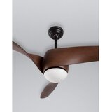 Nova Luce Mat črna/v temni naravni barvi kovinska LED stropna svetilka s steklenim senčilom Breeze – | Shoptok.si