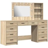  Toaletni stol s ladicama 3 pcs Sonoma hrast Konstruirano drvo | shoptok.hr