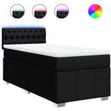 Maison Chic Box spring postelja - Vzmetna postelja z vzmetnico črn 90x190 cm blago SL11082, (21884850) | Shoptok.si