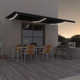 Tenda na ručno uvlačenje s LED svjetlima 600x350 cm antracit | shoptok.hr