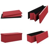  Sklopivi klupa za pohranu crvena boja vina PVC | Eponuda.ba