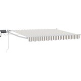vidaXL Ročna zložljiva senčnica z LED lučmi Svetlo siva in bela., (5000252646) | Shoptok.si