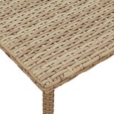  Vrtni stolić za kavu pravokutni bež 40x40x37 cm poliratan | shoptok.hr