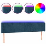  LED uzglavlje tamnoplavo 183x16x78/88 cm baršunasto | shoptok.hr