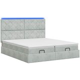  Krevet od pjene s madracem i LED-om Svjetlosiva 160 x 200 cm | shoptok.hr