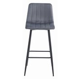 Brandless POZZA hocker - temno siv žamet / črne noge x 1, (22060664) | Shoptok.si
