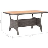 vidaXL vrtna miza siva 120x70x66 cm trden akacijev les | Shoptok.si