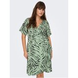 Only Light green ladies patterned wrap dress CARMAKOMA Livia - Women | shoptok.hr