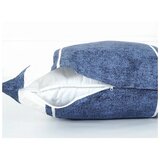 B.E.S. Modra enojna posteljnina iz krepa 140x200 cm Blue Line – | Shoptok.si