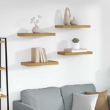  Polica na zidu Zidna montaža 4 pcs Bež 50 x 23,5 x 4 cm | shoptok.hr