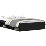 Maison Chic Posteljni Okvir - Dvoposteljna postelja brez vzmetnice črni hrast 135x190 cm inž. les, (22082578) | Shoptok.si