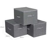  Set od 3 kutija za odlaganje sa zatvaračem CURAN, sive | Eponuda.com