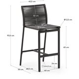 Kave Home Crna metalna vrtna barska stolica Culip – | shoptok.hr